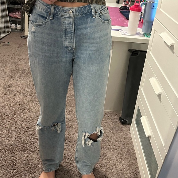 Abercrombie CURVE LOVE high rise dad jean high rise-washed but never worn - Picture 4 of 4